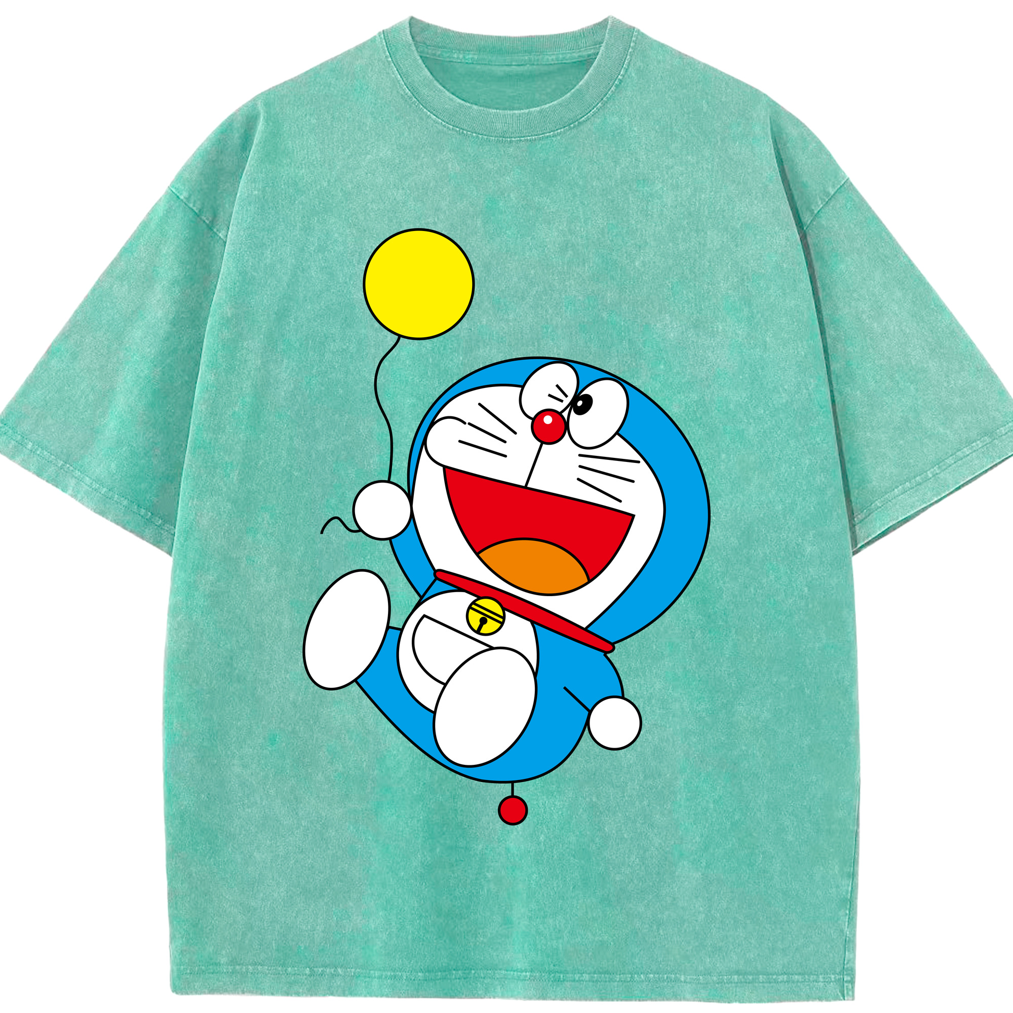 （画像用） ドラえもん Doraemon 綿100% ヴィンテージ風 半袖Tシャツ（フロントプリント）